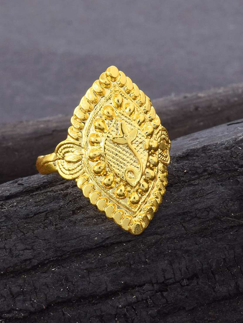 gold brass finger  ring