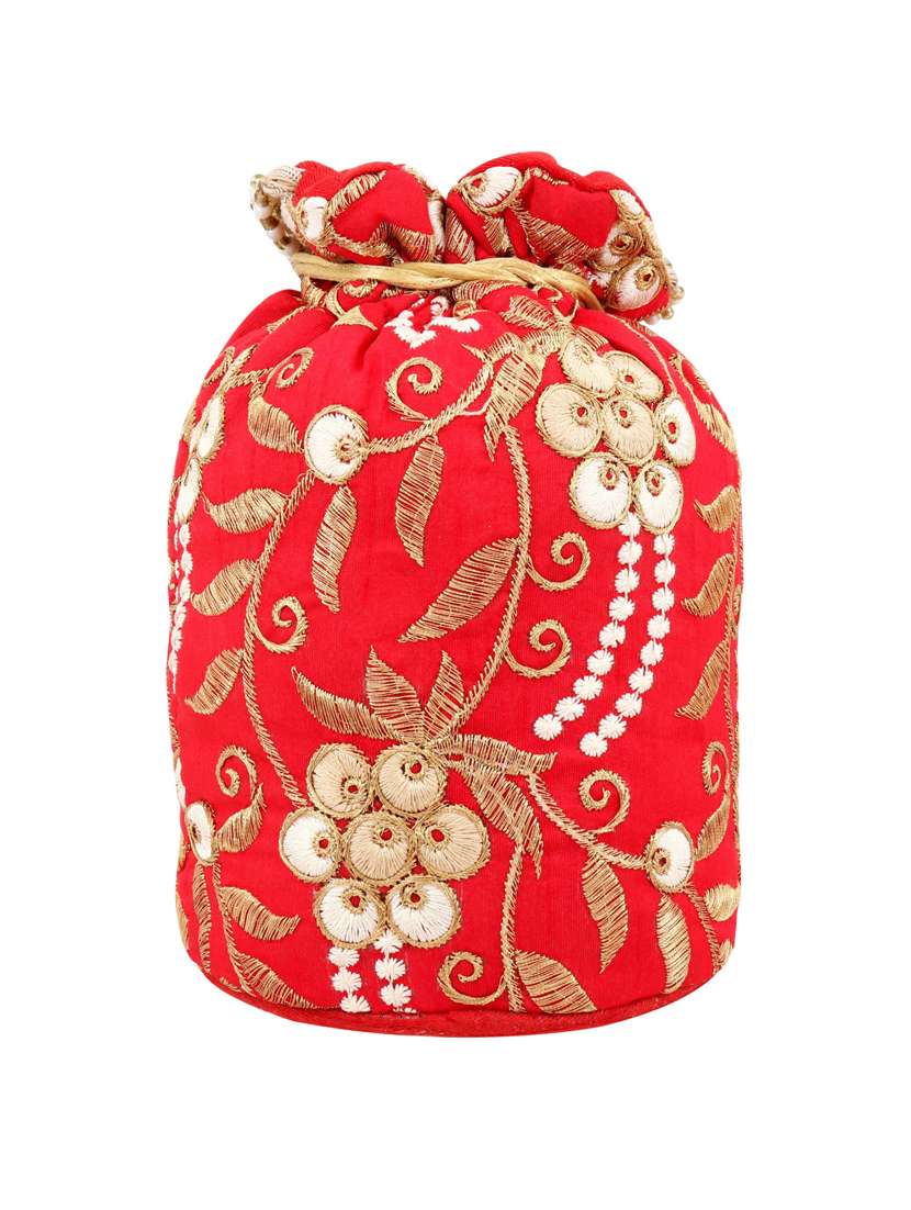 pack of 5 embroidered ethnic potlis - 18640461 -  Standard Image - 2