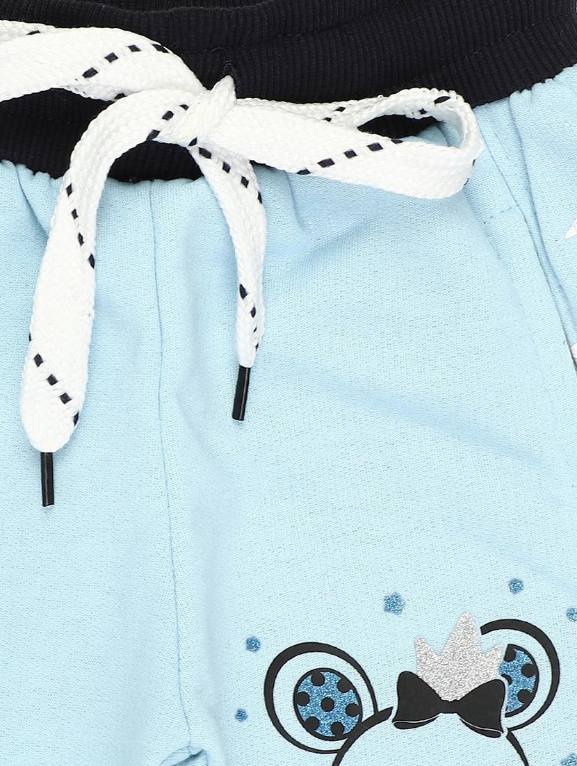 girls blue printed casual jogger - 18640998 - Standard Image - 2