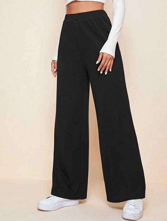 high rise solid trouser - 18641593 - Standard Image - 2