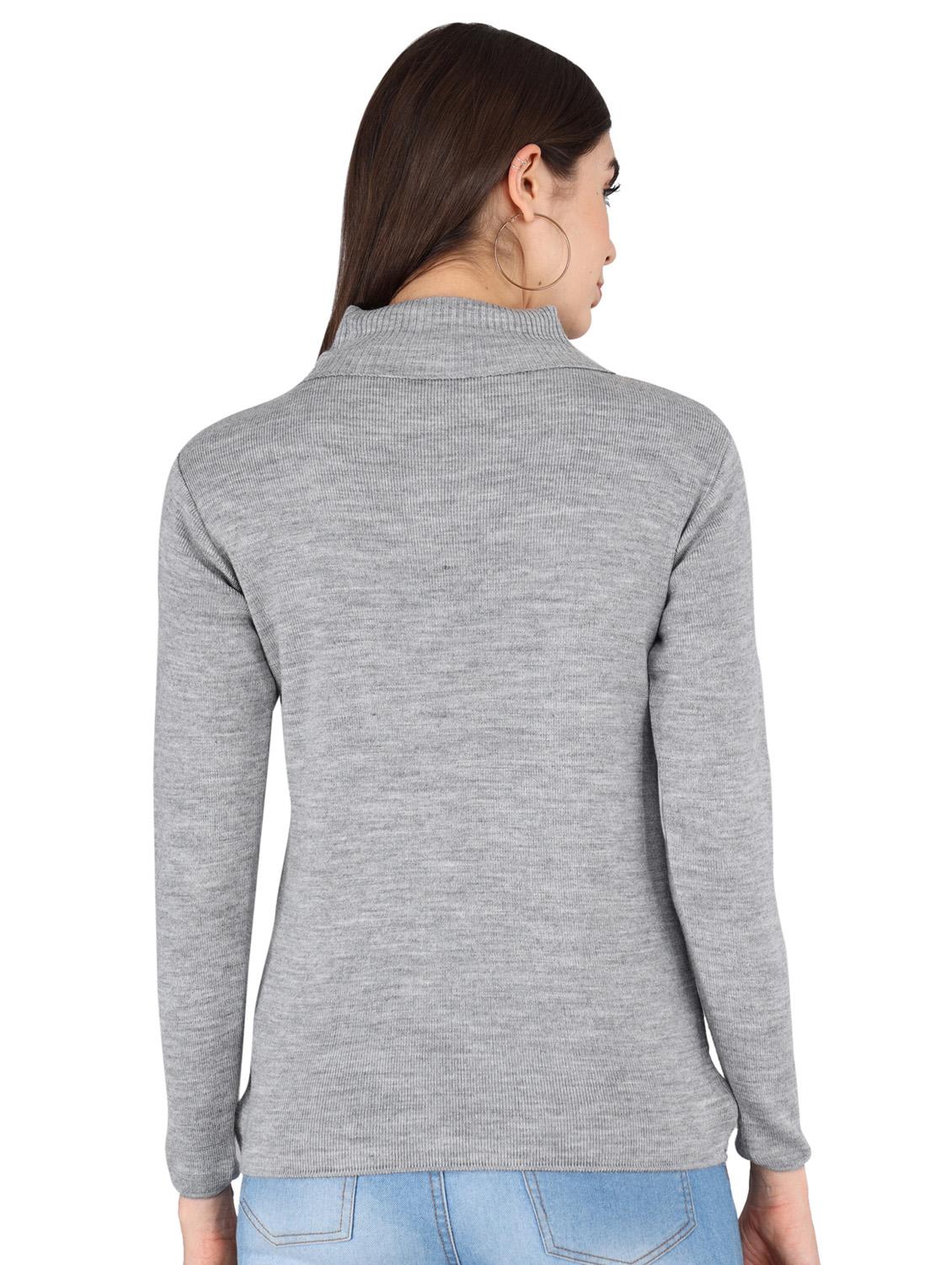 turtle neck solid wool cardigan - 18642402 - Standard Image - 2