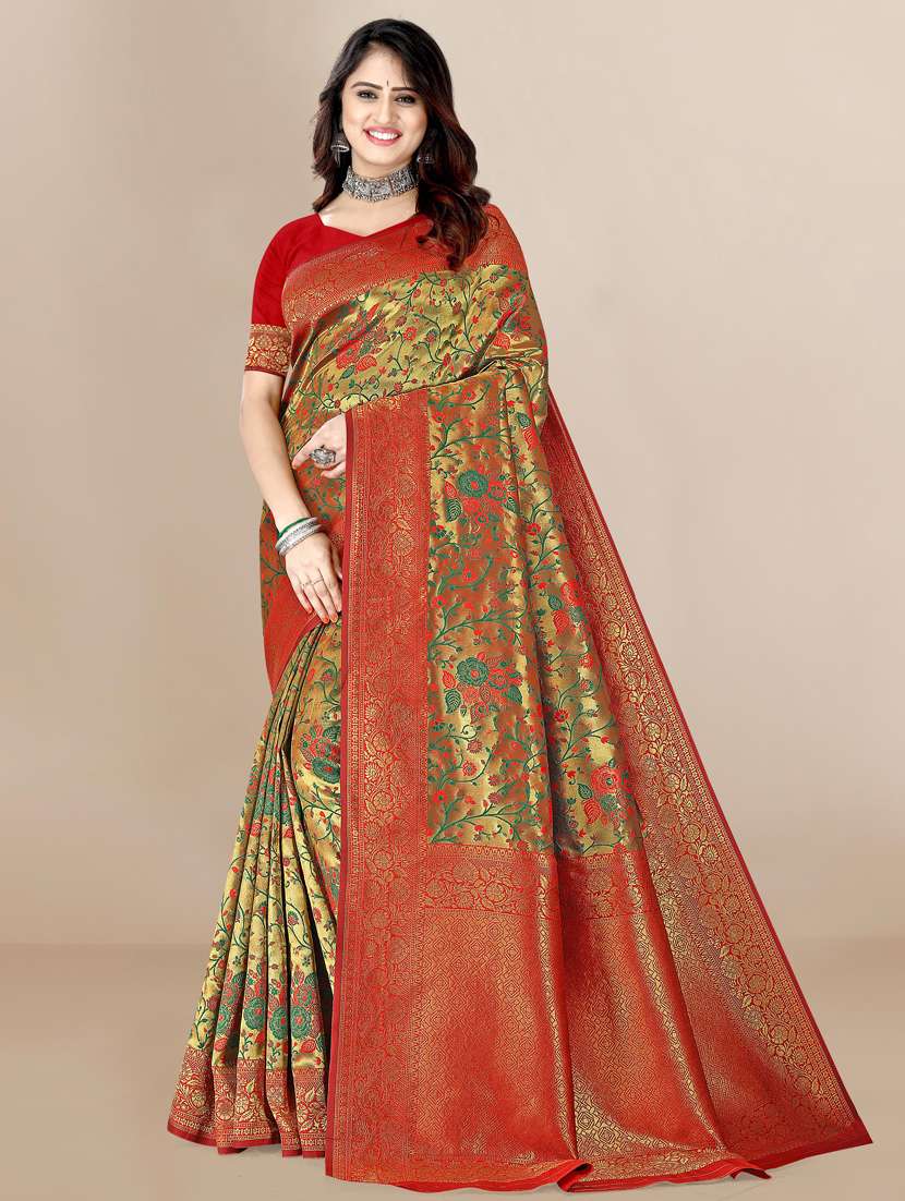 women's banarasi saree with blouse