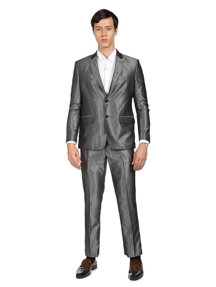 solid single breasted suit