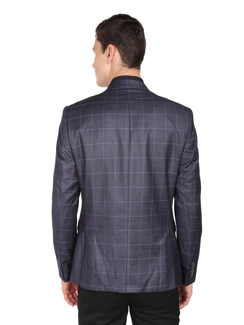 checkered single breasted formal blazer - 18645806 - Standard Image - 2