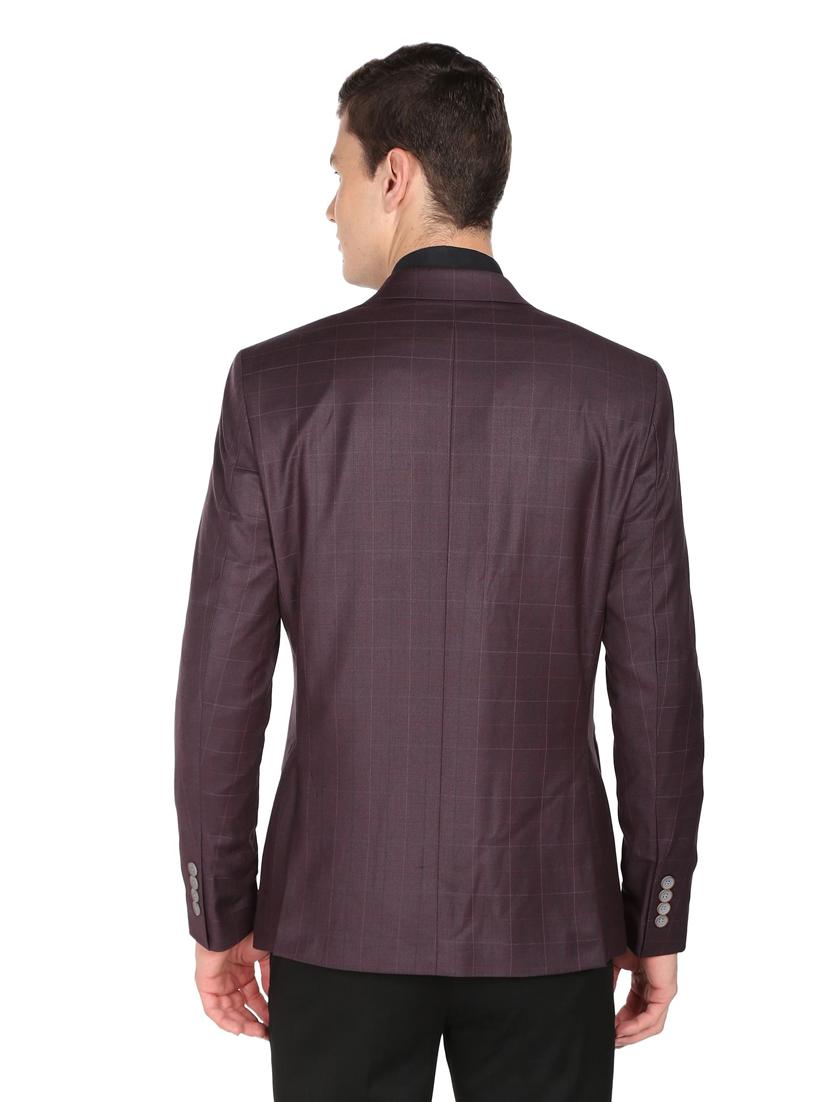 checkered single breasted formal blazer - 18645807 - Standard Image - 2