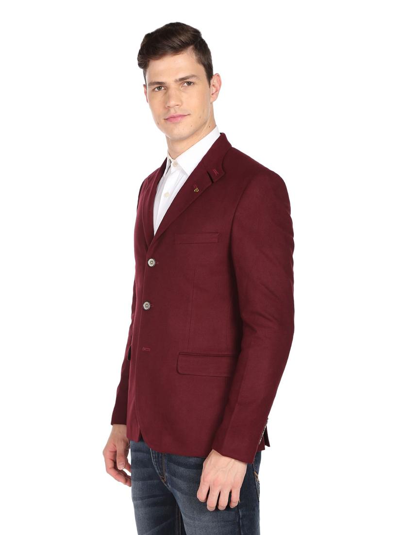 solid single breasted formal blazer - 18645812 - Standard Image - 2