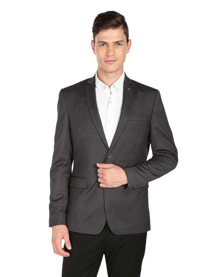 solid single breasted formal blazer - 18645816 - Zoom Image - 0