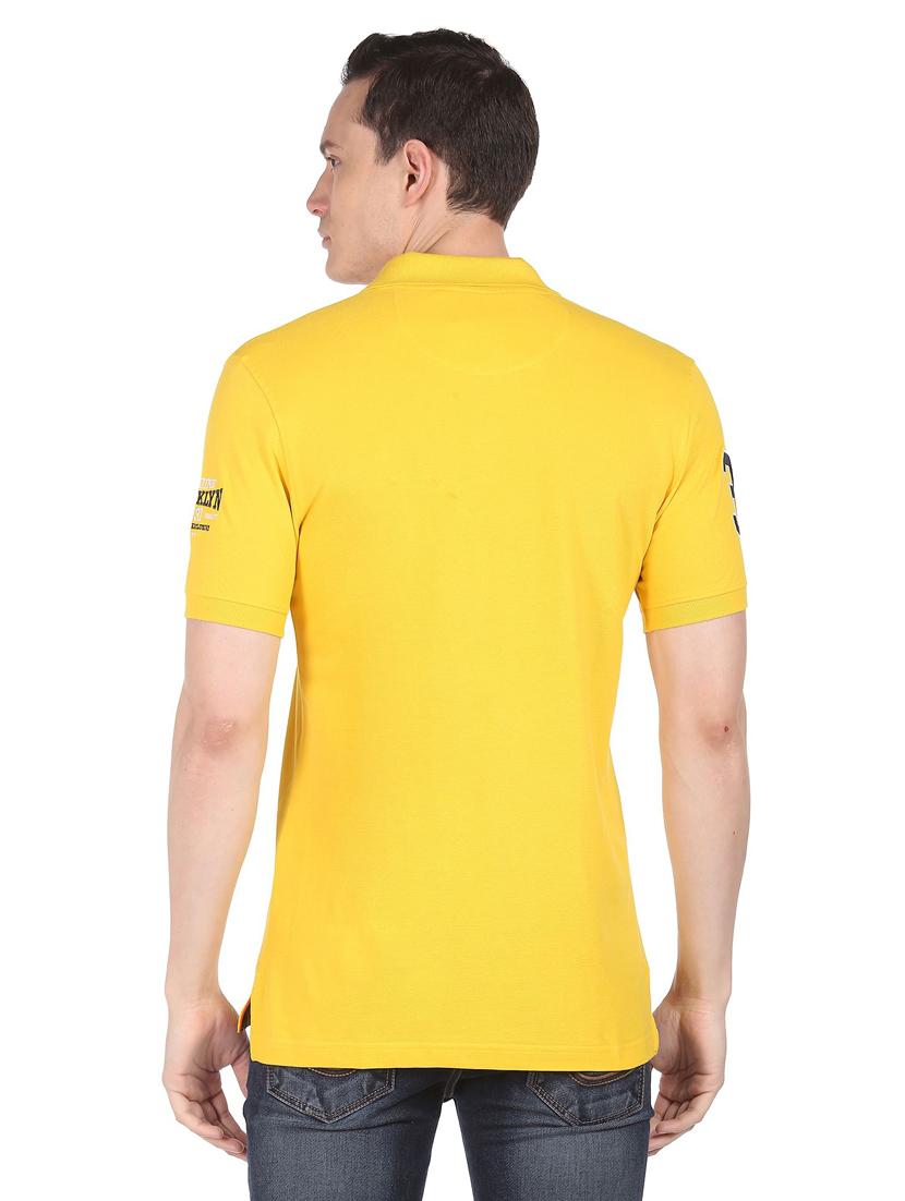 yellow solid polo t-shirt - 18646130 - Standard Image - 2