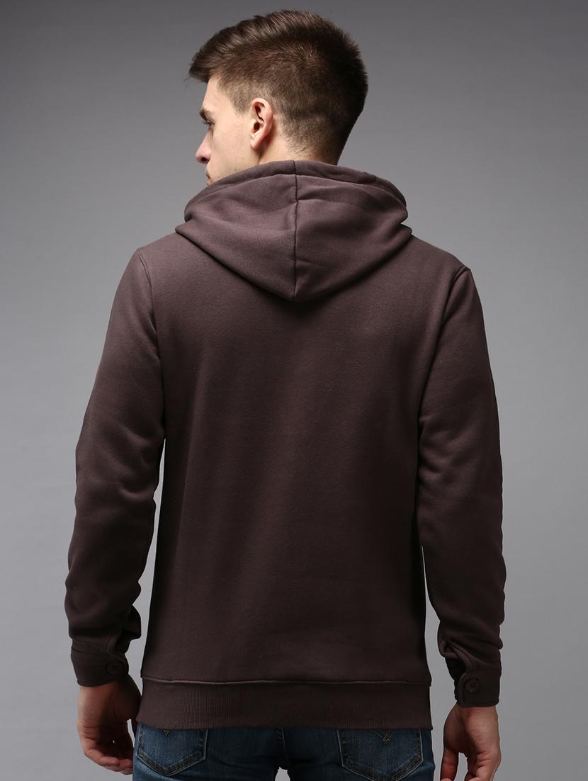 hooded neck solid casual jacket - 18650403 - Standard Image - 2