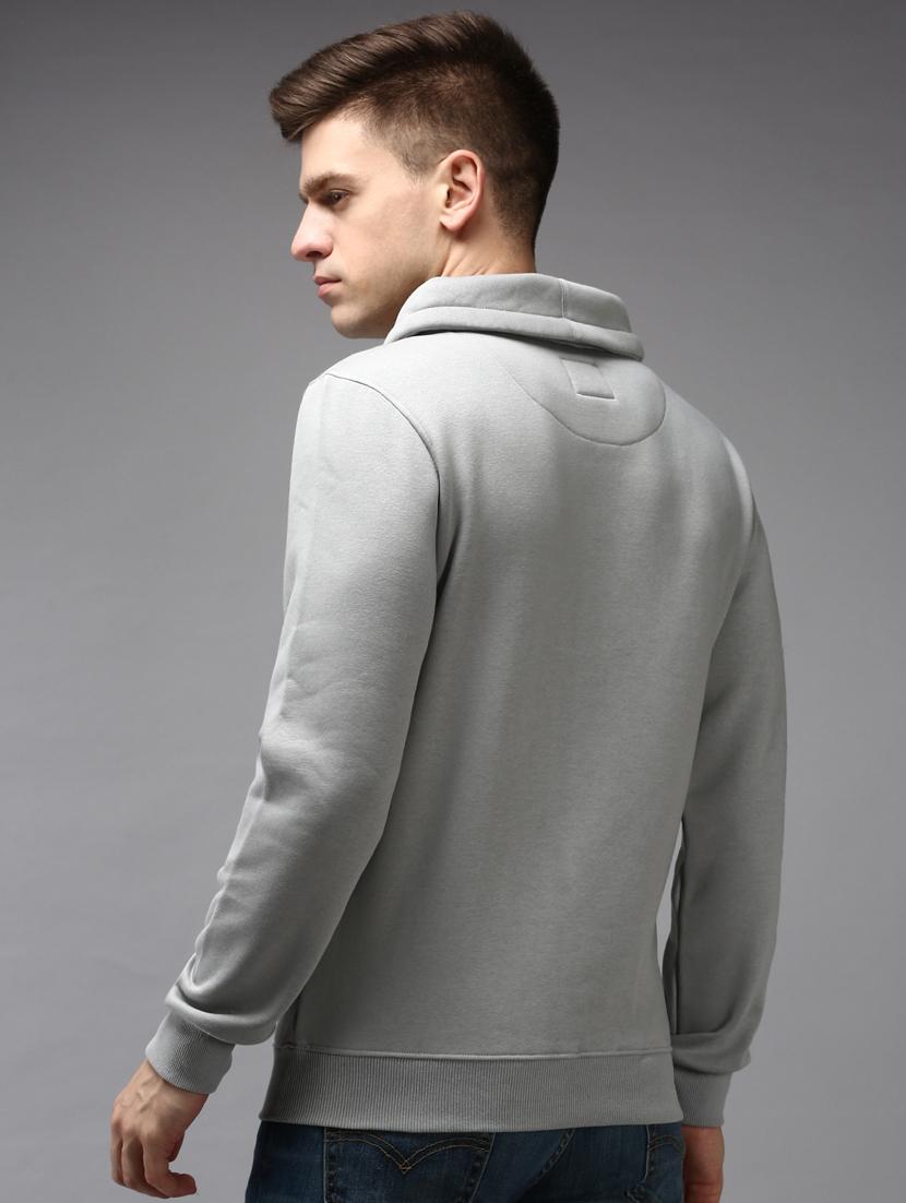 stylized neck solid sweatshirt - 18650426 - Standard Image - 2
