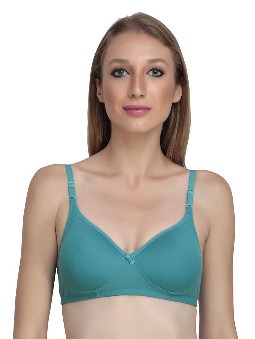 solid lightly padded push up bra