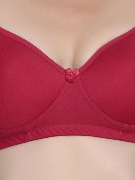 solid lightly padded regular bra - 18650535 - Standard Image - 2