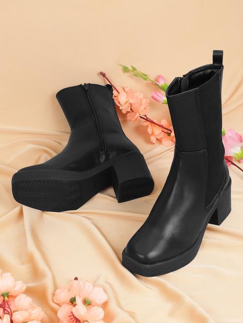 women solid ankle boots - 18650704 - Standard Image - 0