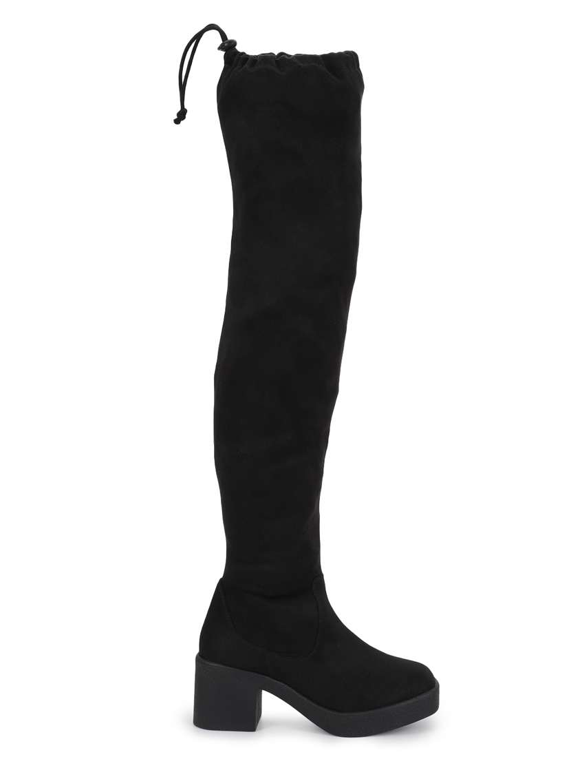 women black knee length boots - 18650706 -  Standard Image - 2
