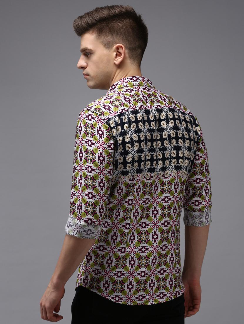 mens printed casual shirt - 18650849 - Standard Image - 2