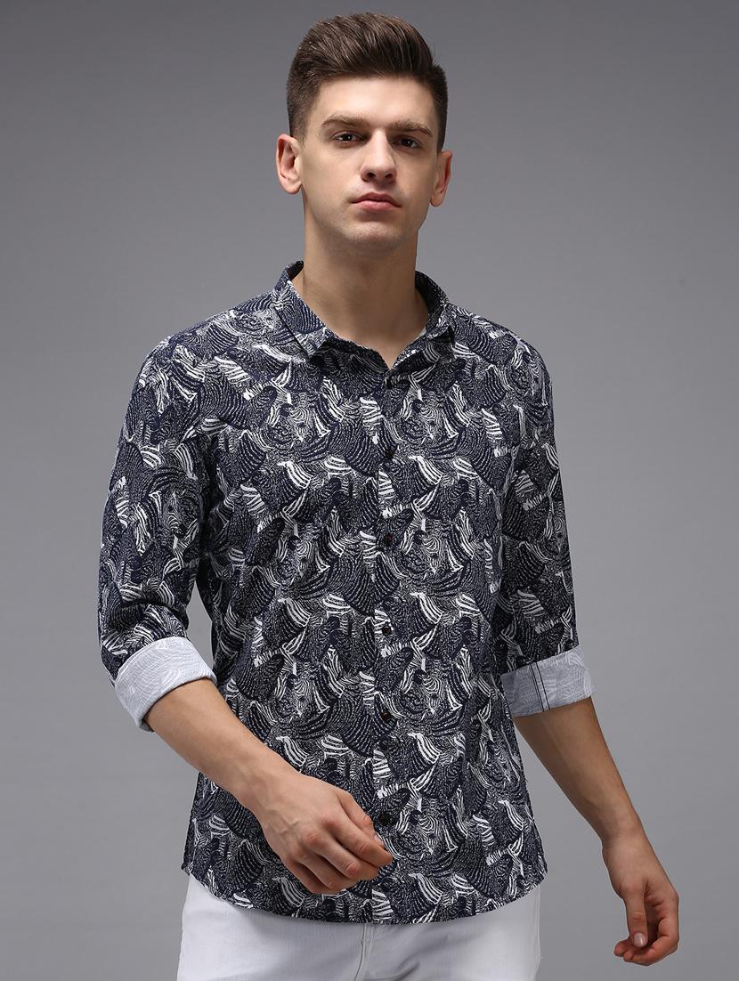 mens printed casual shirt