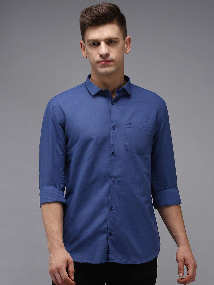 mens solid casual shirt