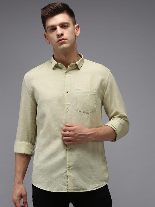 mens solid casual shirt - 18650885 - Standard Image - 0