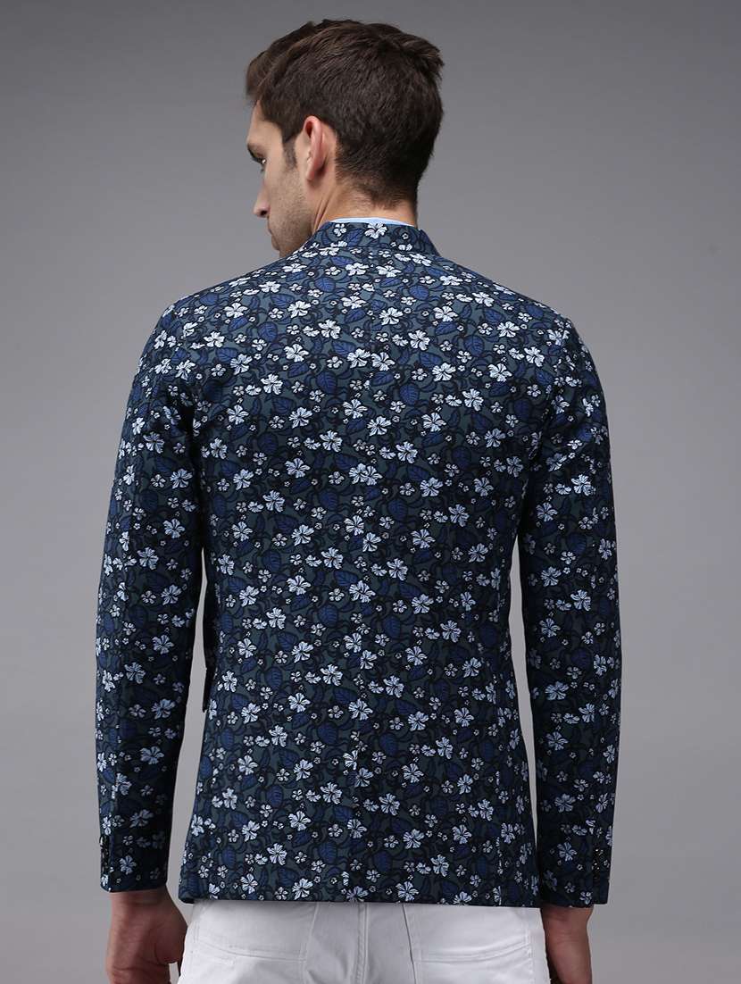 printed bandhgala casual blazer - 18650976 -  Standard Image - 2