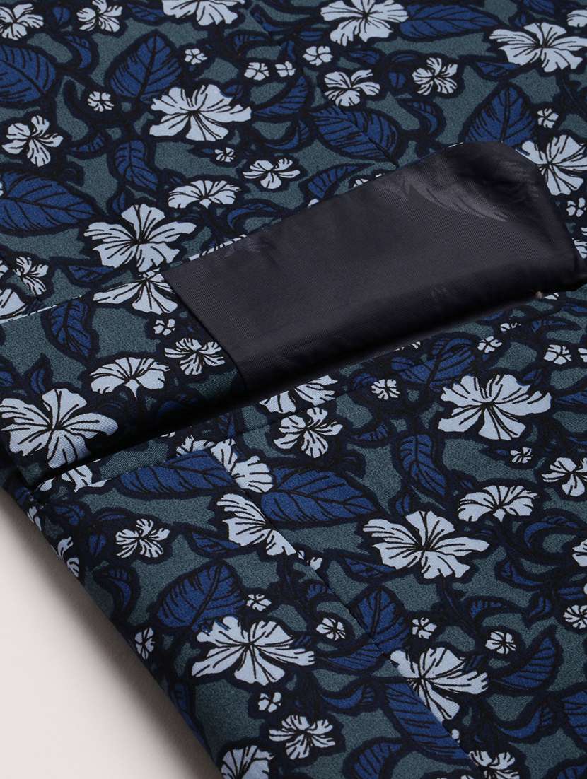 printed bandhgala casual blazer - 18650976 -  Standard Image - 7