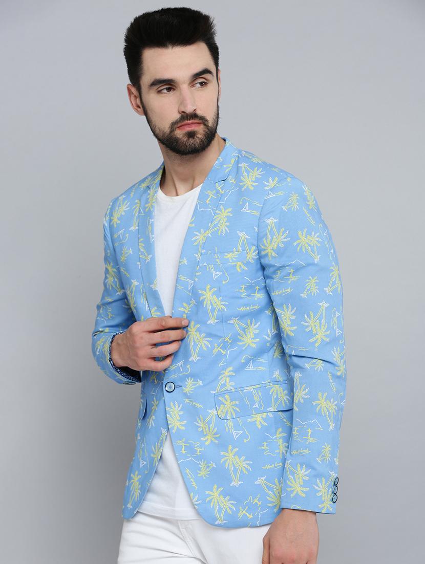 single breasted printed casual blazer - 18651000 - Standard Image - 2