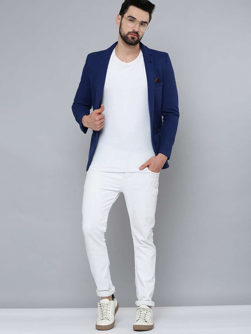 single breasted solid casual blazer - 18651017 -  Standard Image - 2