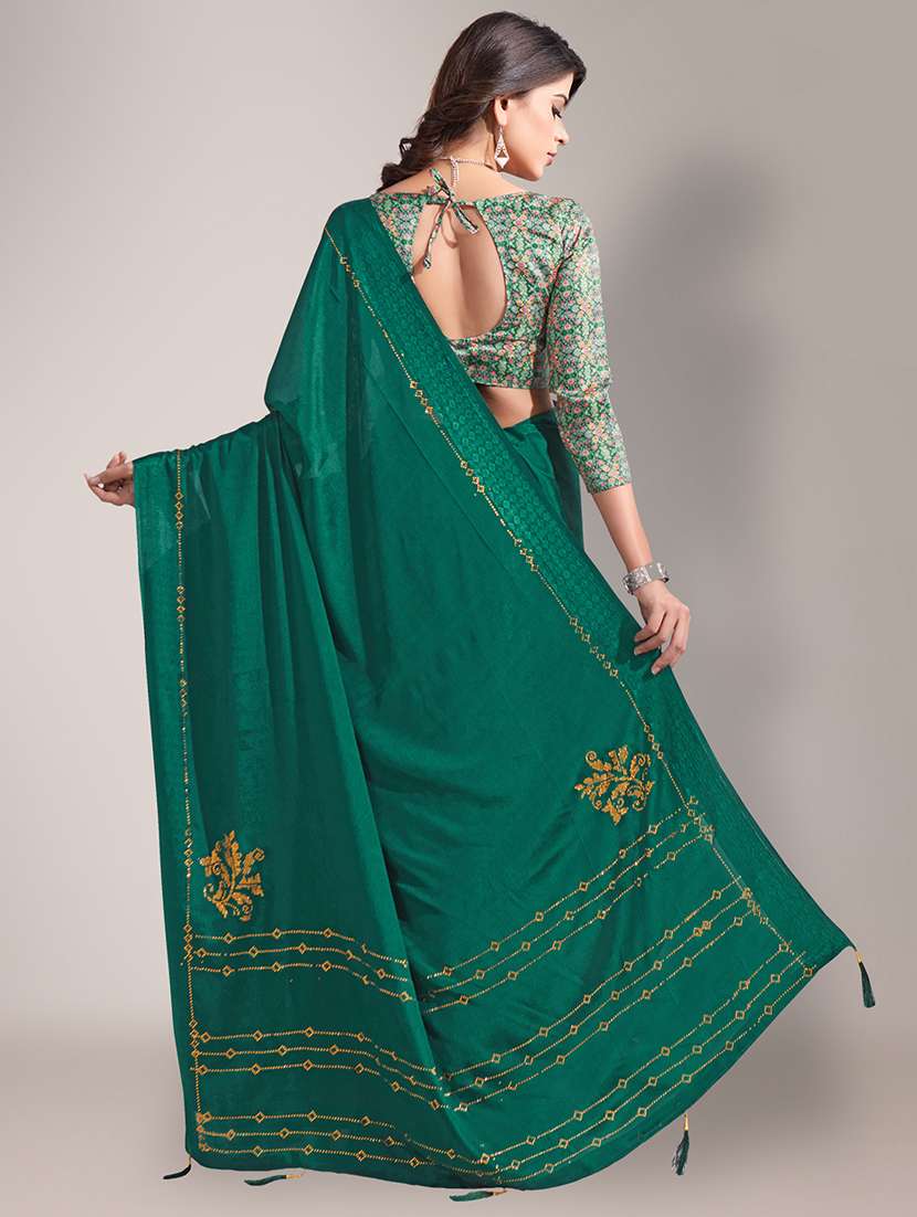 embroidered saree with blouse piece - 18651043 -  Standard Image - 2