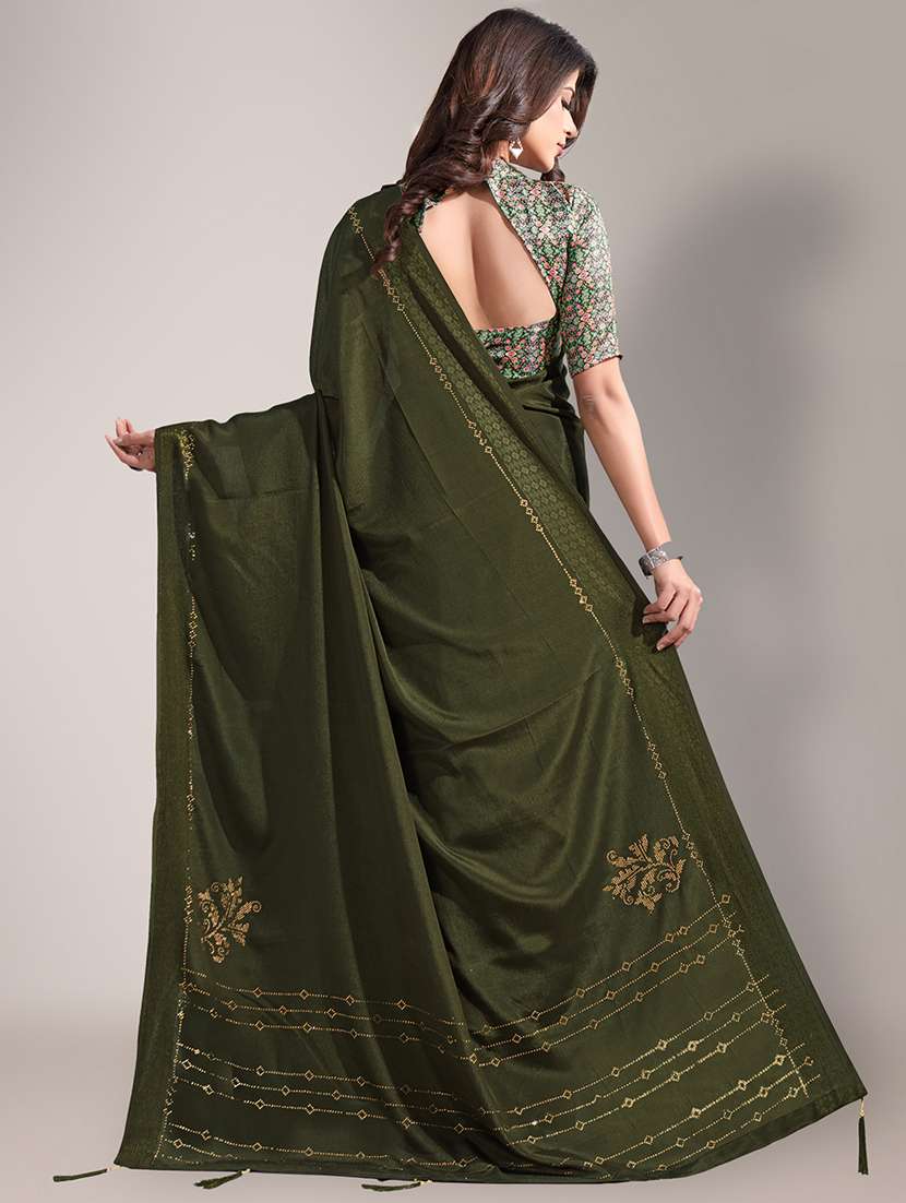 embroidered saree with blouse piece - 18651045 -  Standard Image - 2