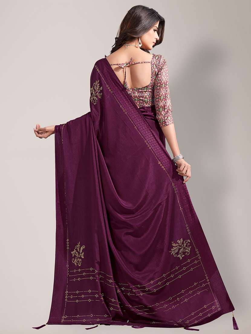 embroidered saree with blouse piece - 18651047 -  Standard Image - 2
