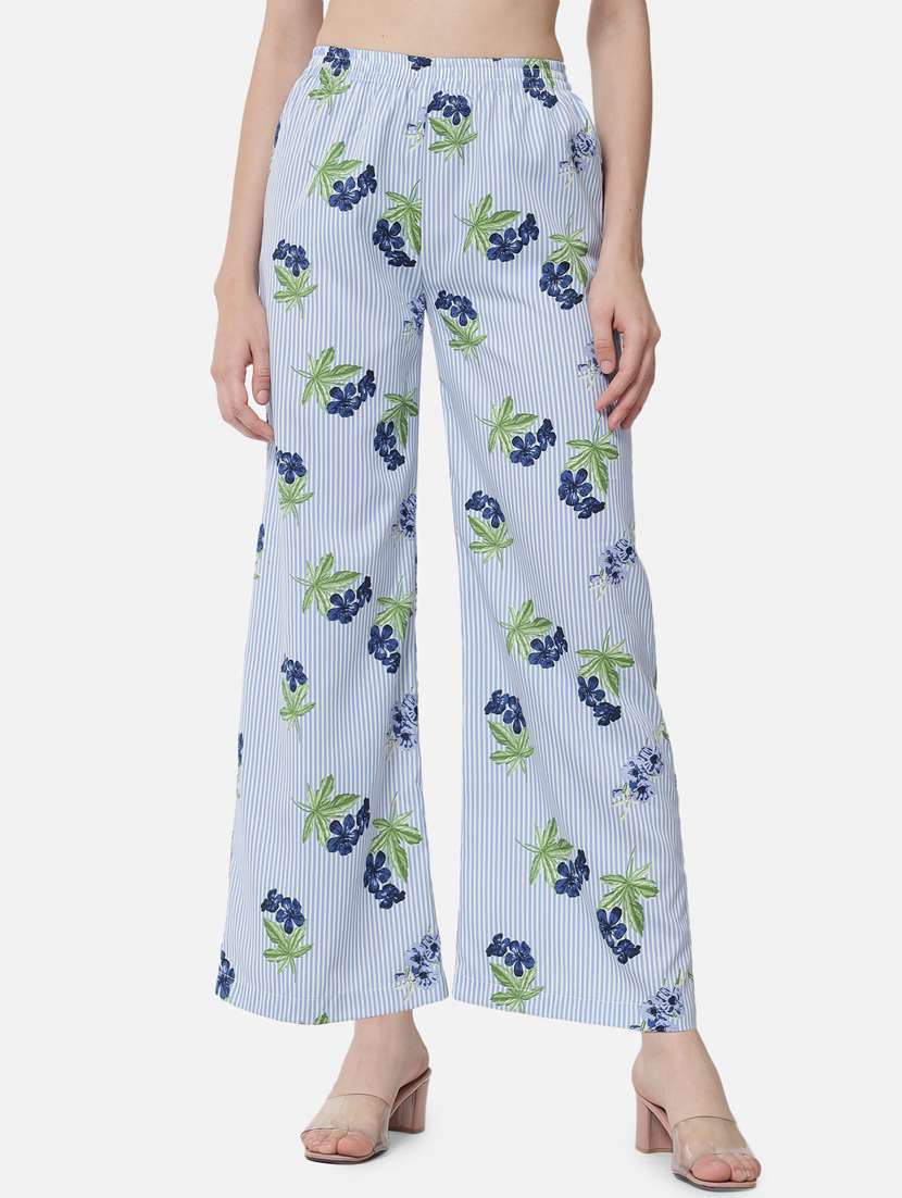 mid rise printed palazzo