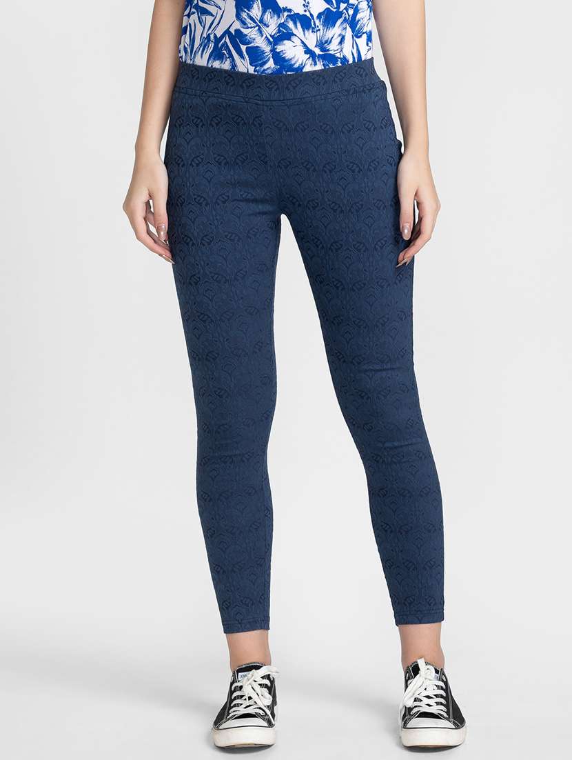 mid rise printed jegging