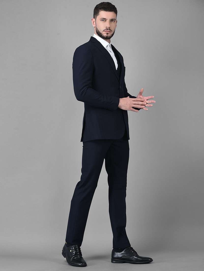 navy blue polyester blend 3piece  suit - 18653292 -  Standard Image - 2