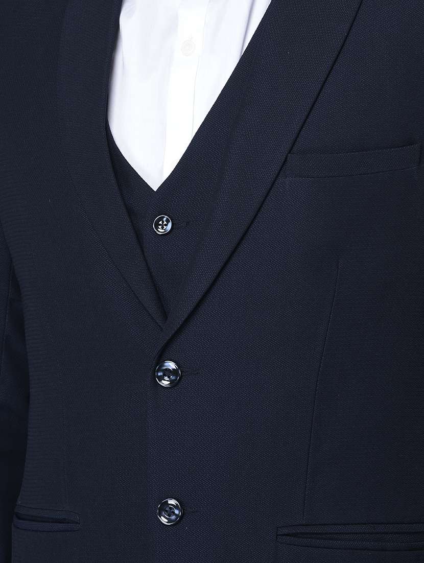 navy blue polyester blend 3piece  suit - 18653292 -  Standard Image - 7