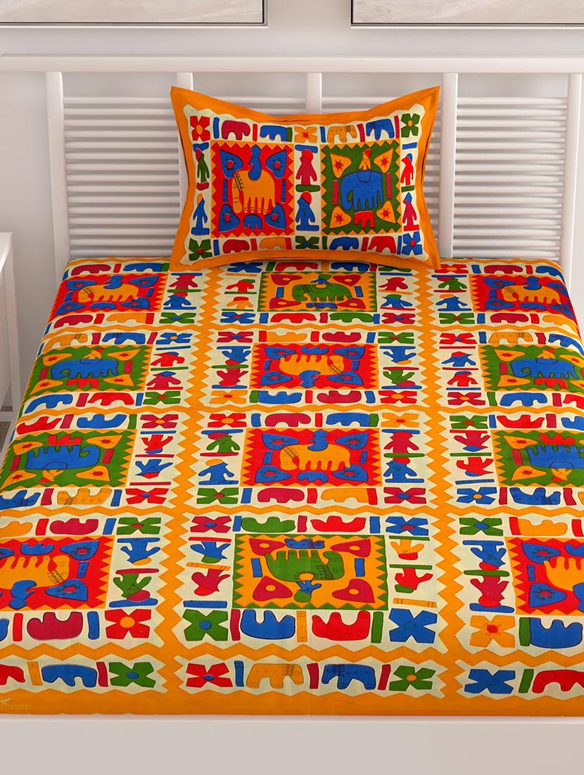 uniqchoice printed double bedsheet with 2 pillow cover - 18655680 - Standard Image - 2