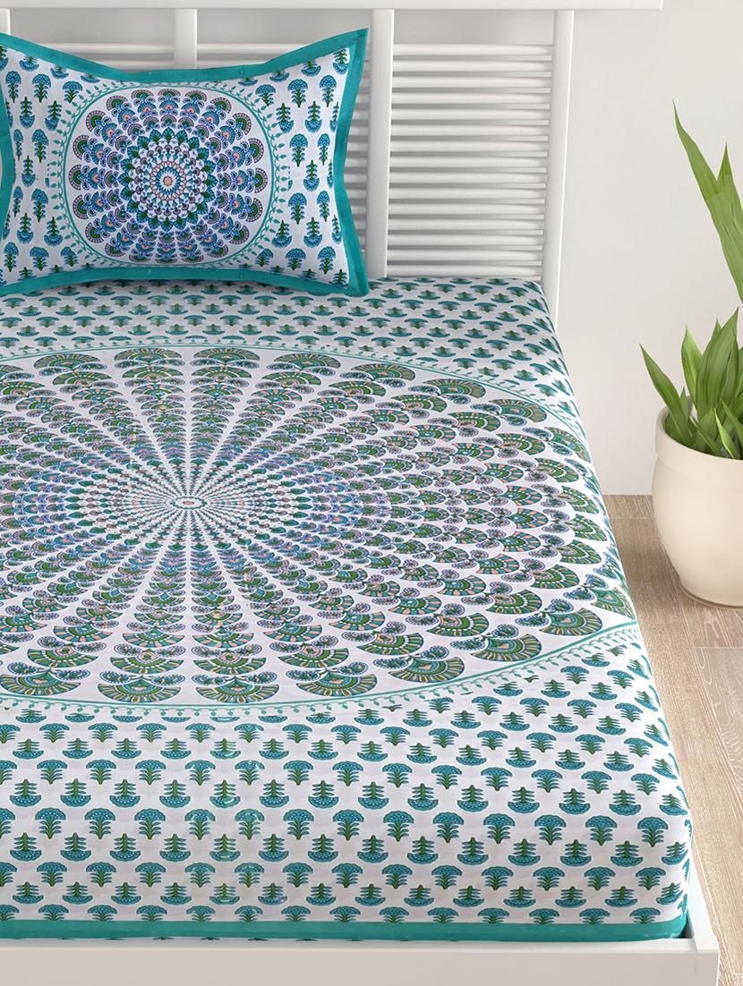 uniqchoice printed double bed sheet with 2 pillow cover - 18655731 - Standard Image - 2