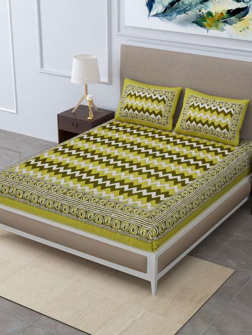 printed double bedsheet with 2 pillow cover - 18655791 -  Standard Image - 0