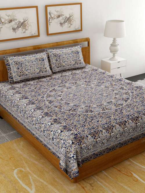 printed double bedsheet with 2 pillow cover - 18655803 -  Standard Image - 0