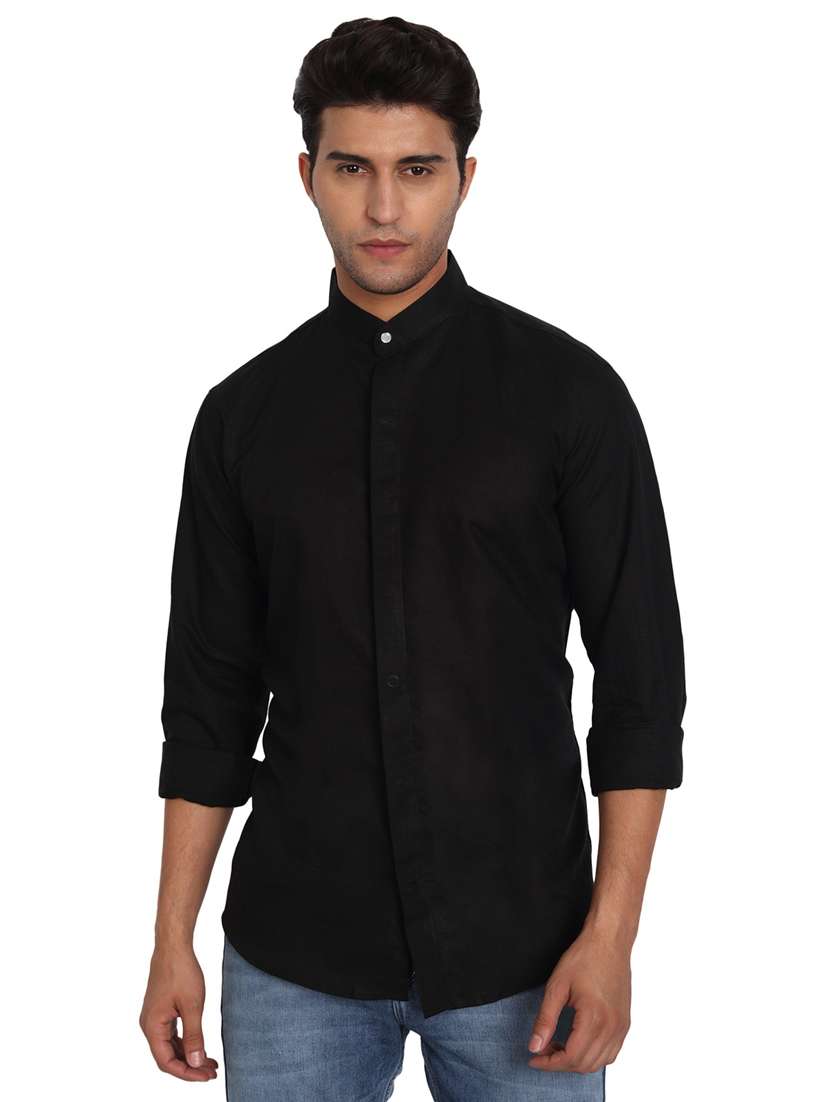 mens solid casual shirt