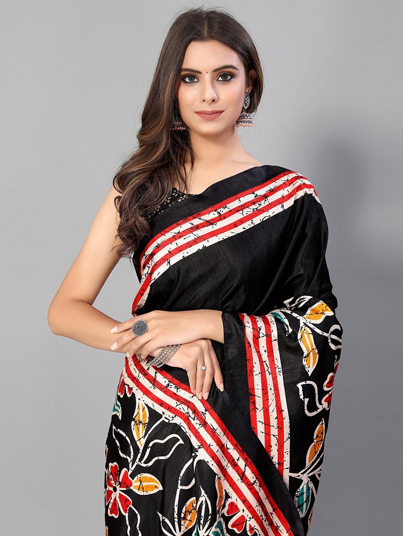 floral mysore silk saree with blouse - 18656426 - Standard Image - 2