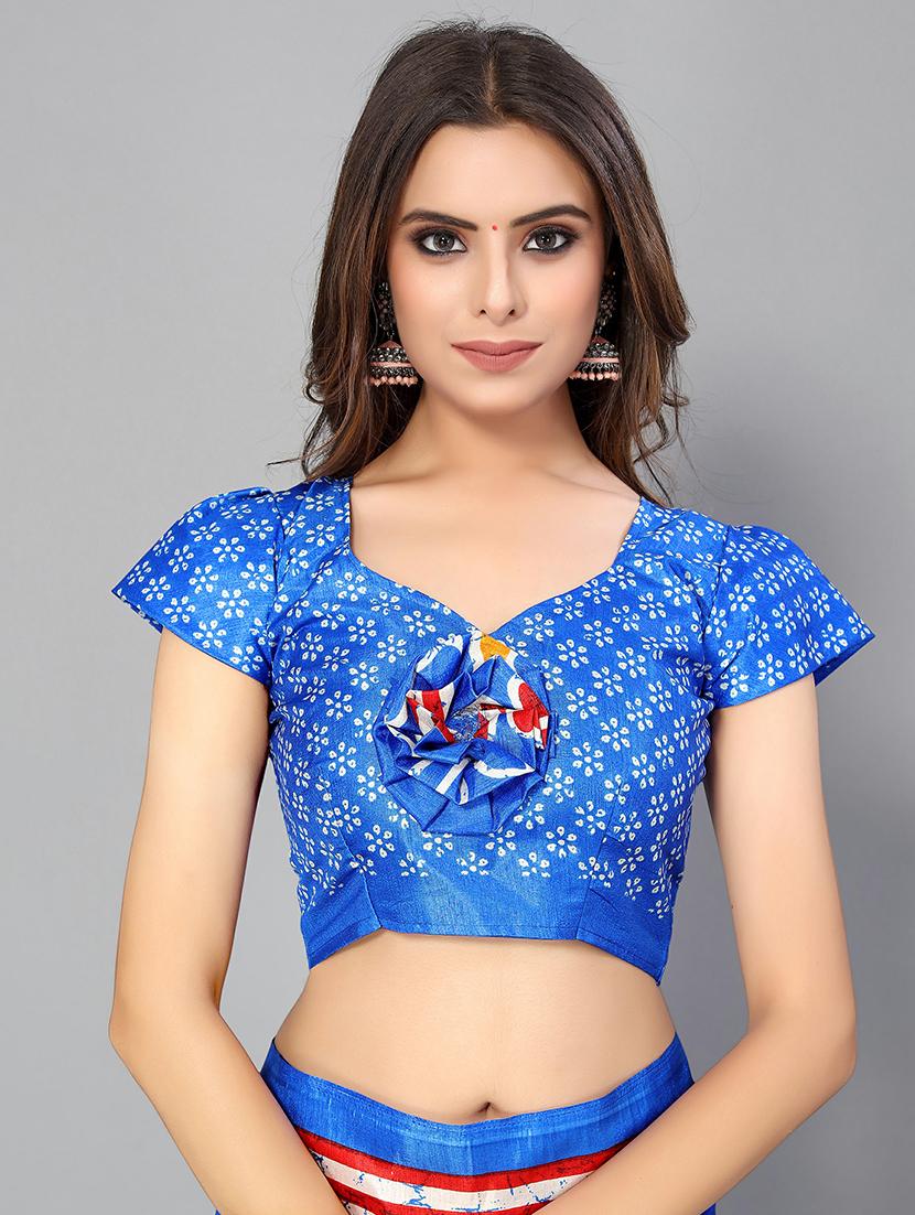 floral mysore silk saree with blouse - 18656427 - Standard Image - 2