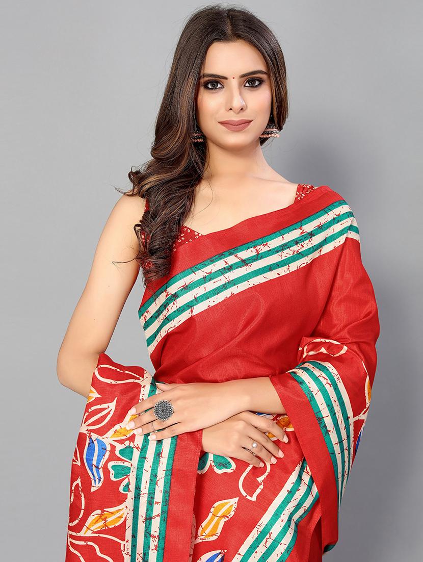 floral mysore silk saree with blouse - 18656430 - Standard Image - 2