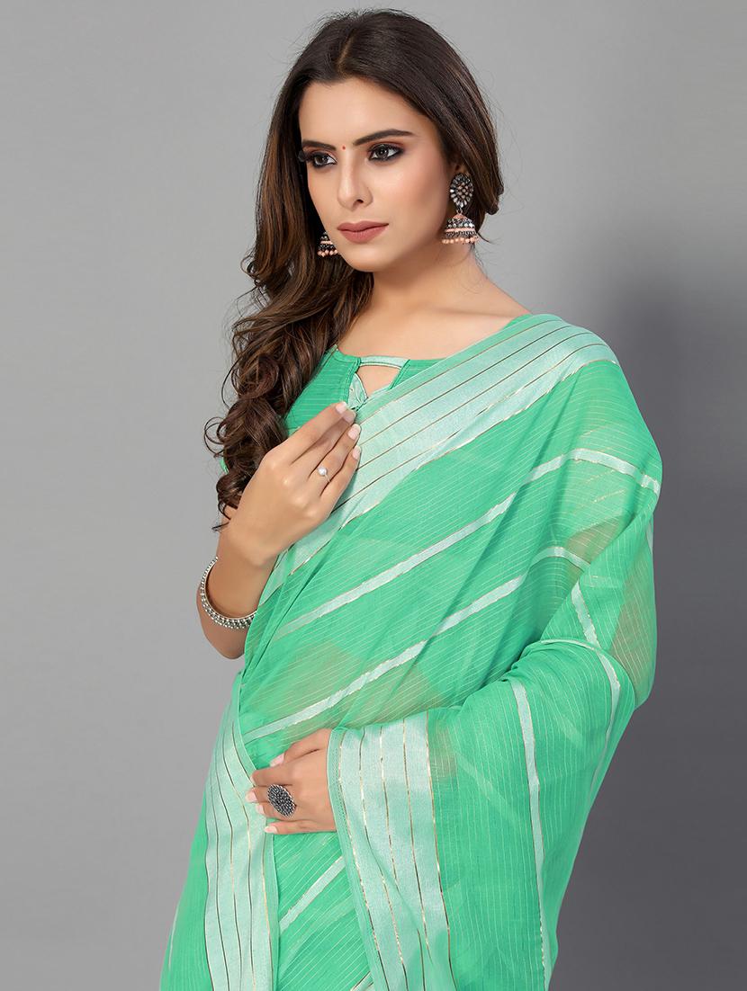 striped handloom saree - 18656434 - Standard Image - 2