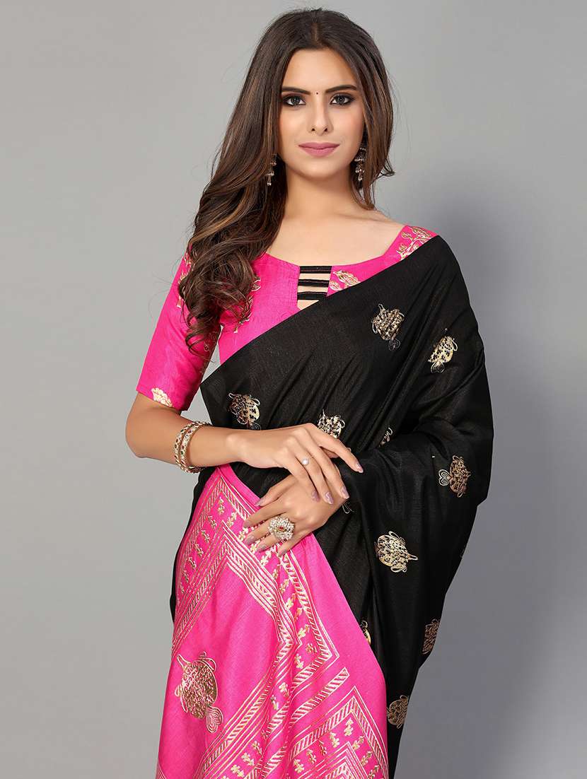foil print mysore silk saree with blouse - 18656543 -  Standard Image - 2