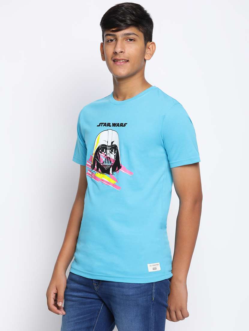 boys round neck front printed t-shirt - 18656564 -  Standard Image - 2