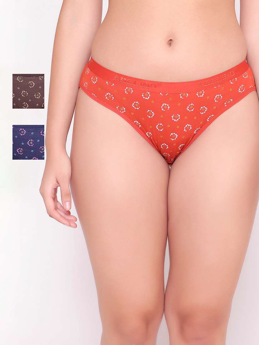 pack of 3 printed hipster panty