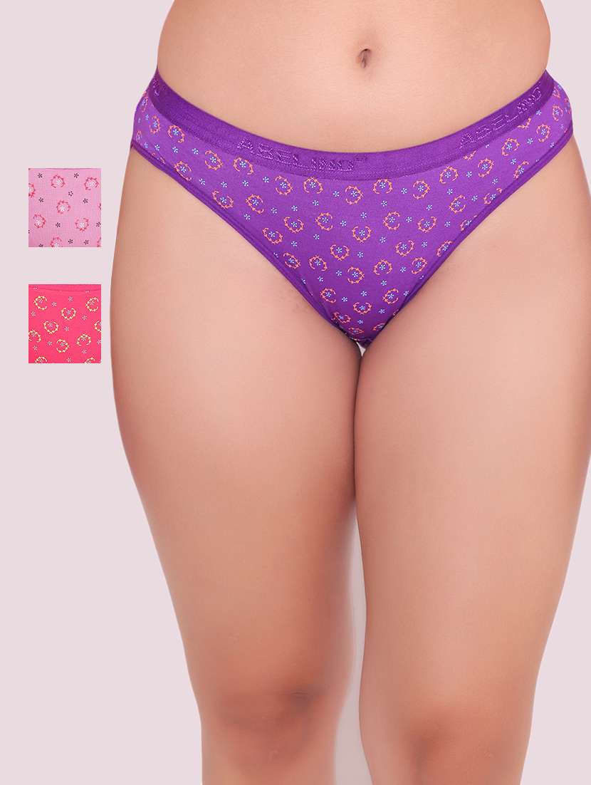 pack of 3 printed hipster panty