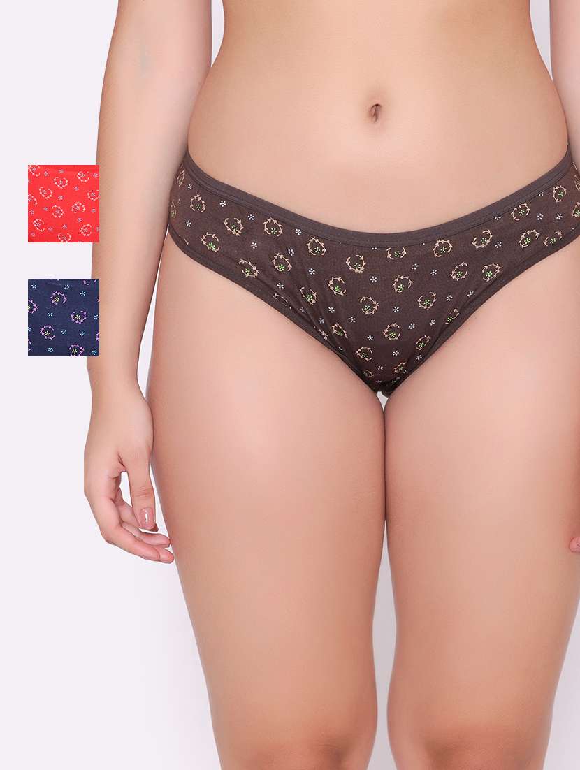 pack of 3 printed hipster panty