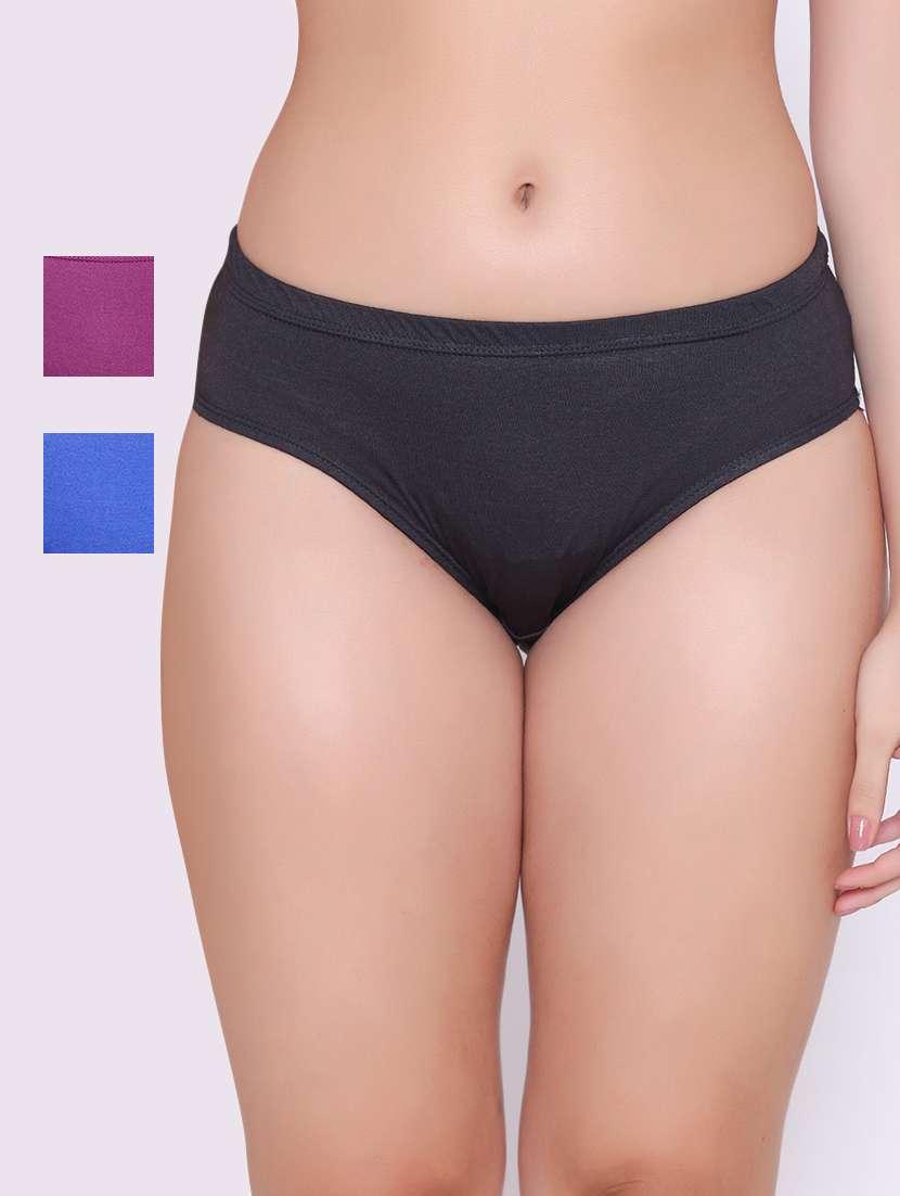 pack of 3 solid hipster panty