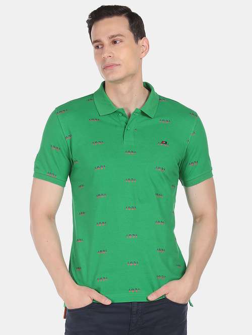 mens printed polo t-shirt - 18656989 - Standard Image - 0