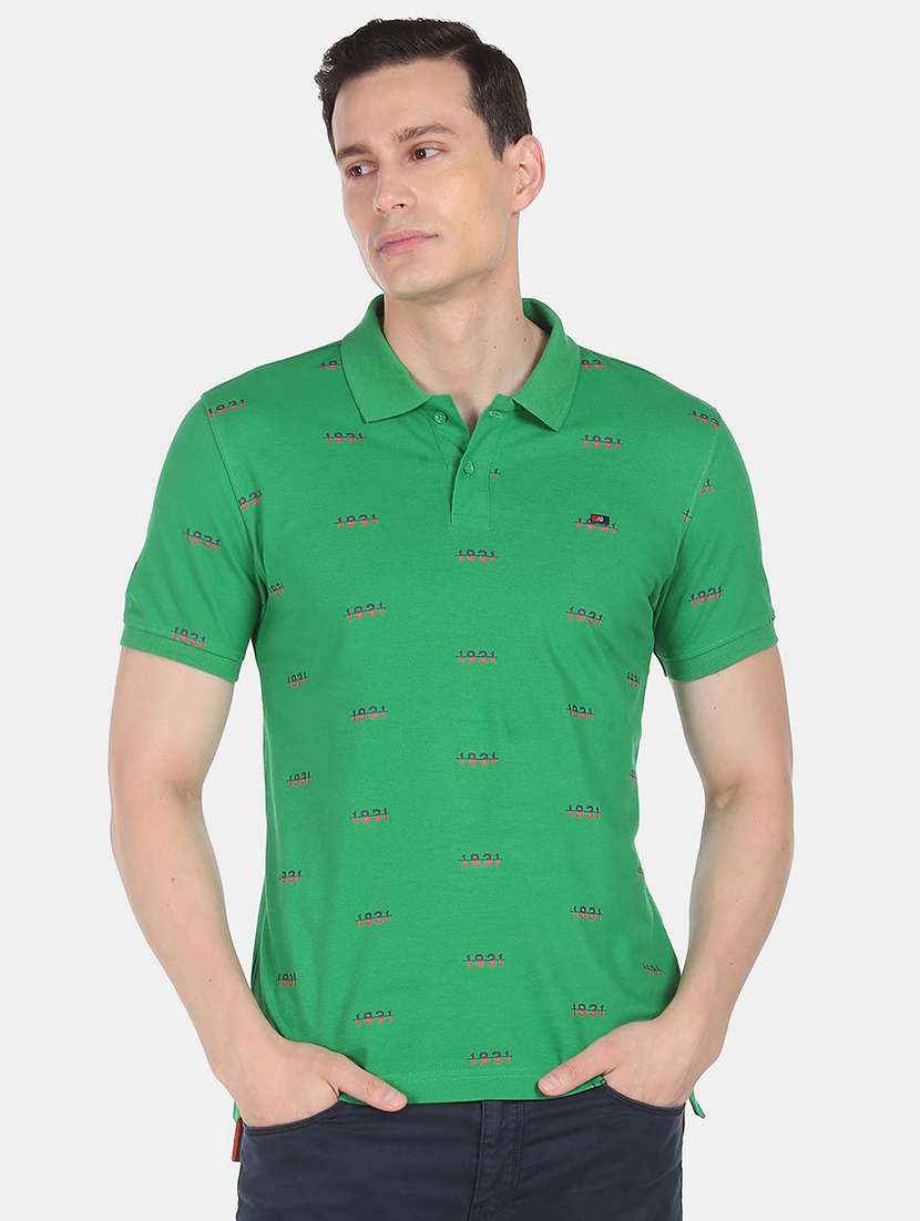 mens printed polo t-shirt - 18656989 - Zoom Image - 0